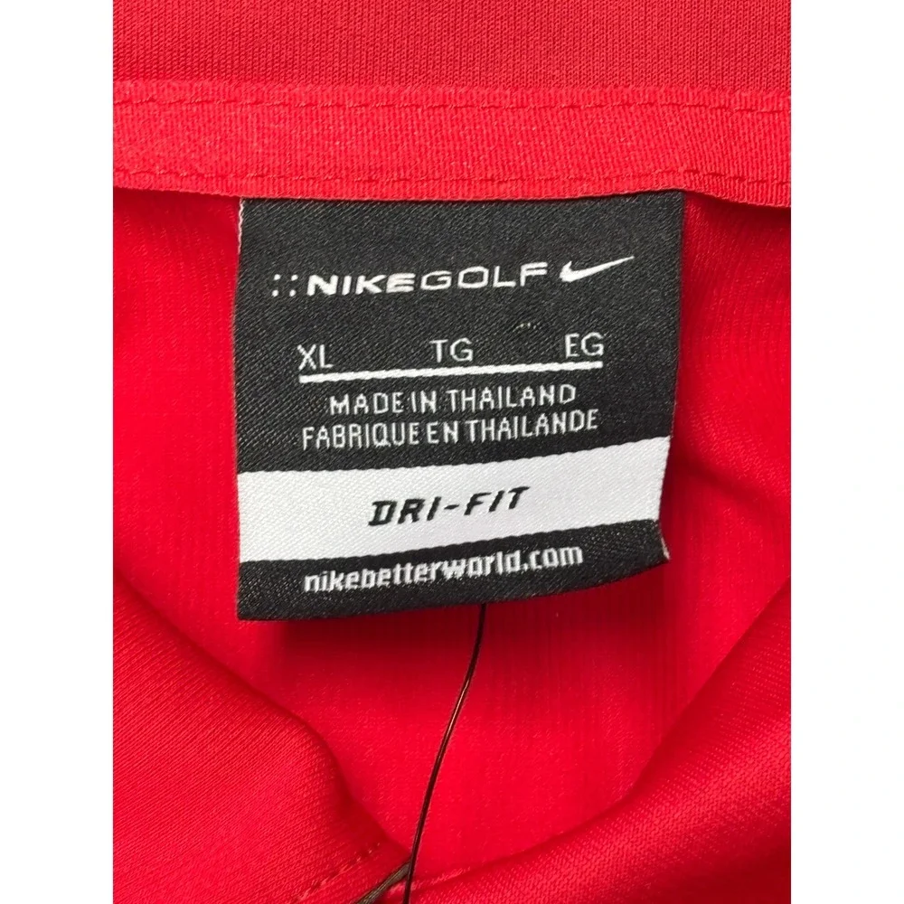 NWT Nike Golf Dri-FIT Polo Shirt Mens XL Red Short Sleeve Performance 597326-694